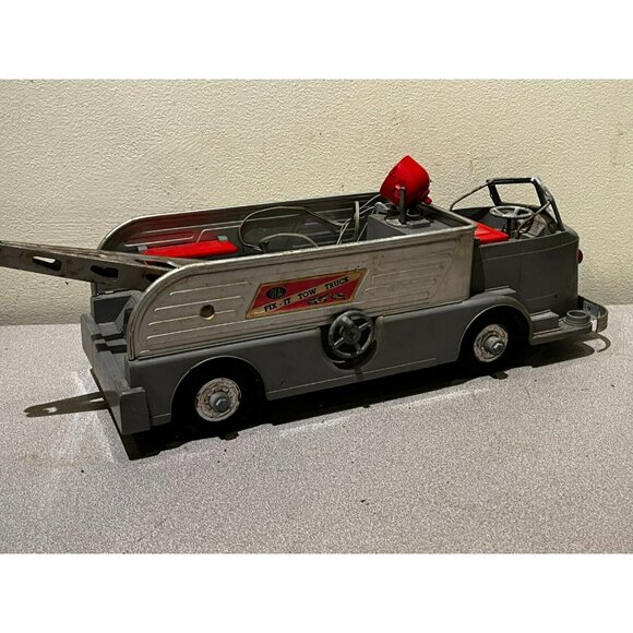 Vintage 1950s 17” Ideal Toy Co Fix It Tow Truck Toy Missing Parts Restoration - Picture 11 of 16